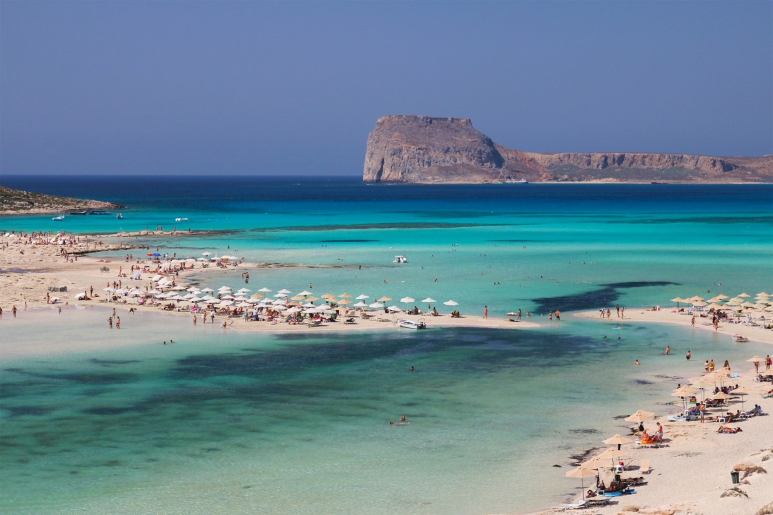 'Gramvousa Island seen from Balos Beach in Crete, Greece.' - Kreta