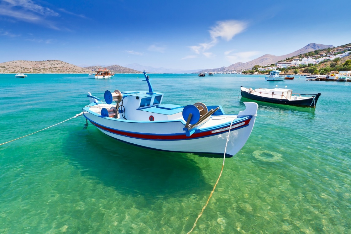'Fishing boats at the coast of Crete, Greece' - Kreta